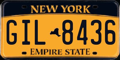 NY license plate GIL8436