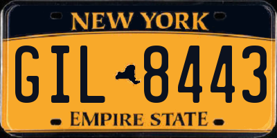 NY license plate GIL8443