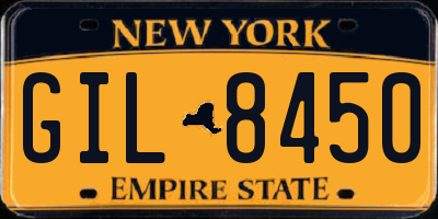 NY license plate GIL8450