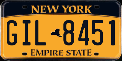 NY license plate GIL8451