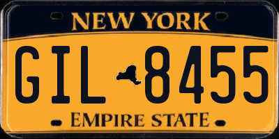 NY license plate GIL8455