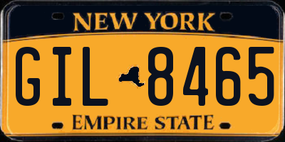 NY license plate GIL8465