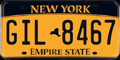 NY license plate GIL8467
