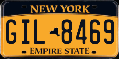 NY license plate GIL8469