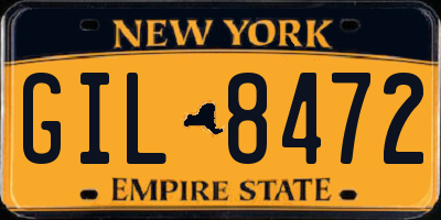 NY license plate GIL8472