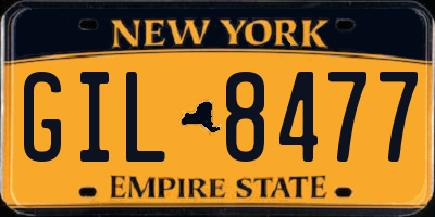 NY license plate GIL8477
