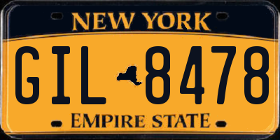 NY license plate GIL8478