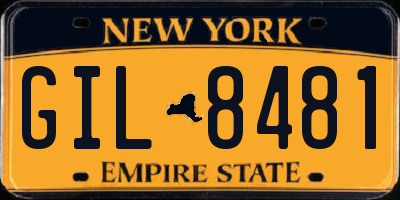 NY license plate GIL8481