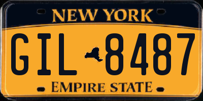 NY license plate GIL8487