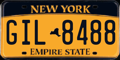 NY license plate GIL8488