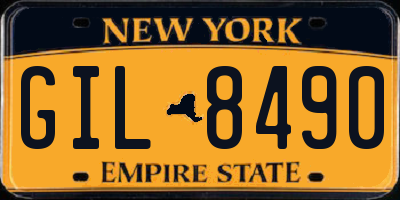 NY license plate GIL8490