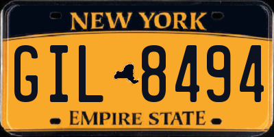 NY license plate GIL8494
