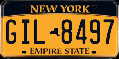 NY license plate GIL8497