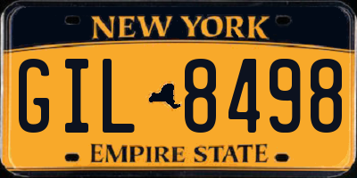 NY license plate GIL8498