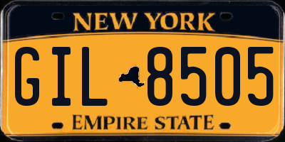 NY license plate GIL8505
