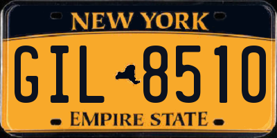 NY license plate GIL8510