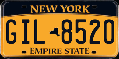 NY license plate GIL8520