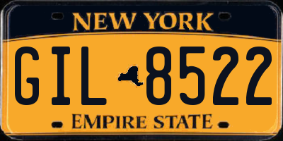 NY license plate GIL8522
