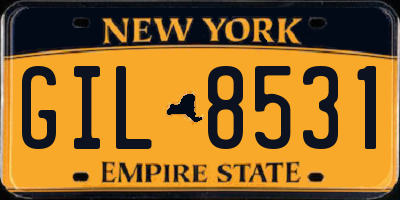 NY license plate GIL8531