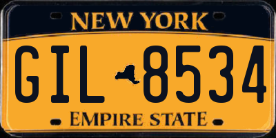 NY license plate GIL8534