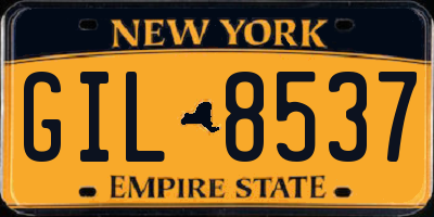 NY license plate GIL8537