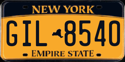 NY license plate GIL8540