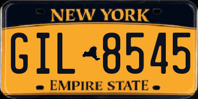NY license plate GIL8545