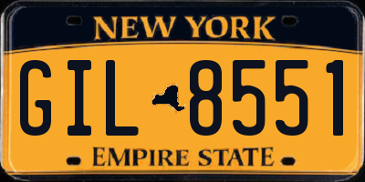 NY license plate GIL8551