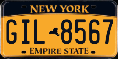 NY license plate GIL8567
