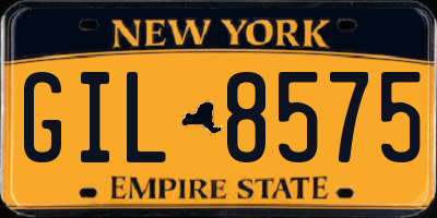 NY license plate GIL8575