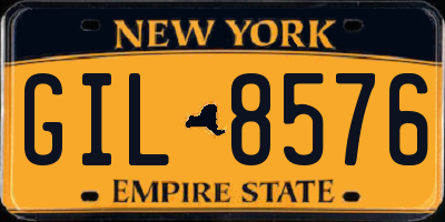 NY license plate GIL8576