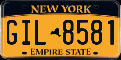 NY license plate GIL8581