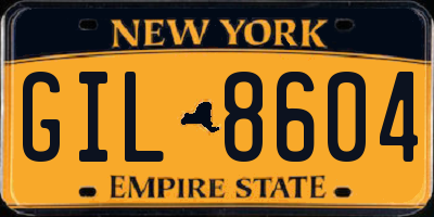 NY license plate GIL8604