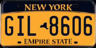 NY license plate GIL8606