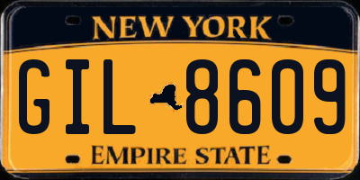 NY license plate GIL8609