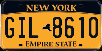 NY license plate GIL8610