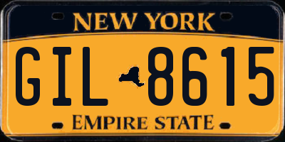NY license plate GIL8615