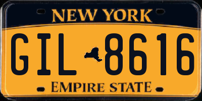 NY license plate GIL8616