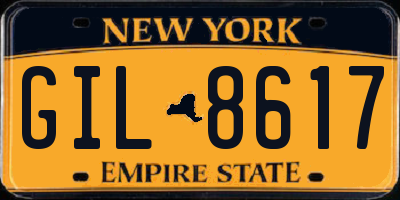 NY license plate GIL8617