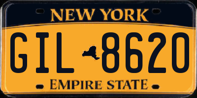 NY license plate GIL8620