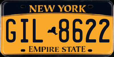 NY license plate GIL8622