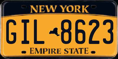 NY license plate GIL8623