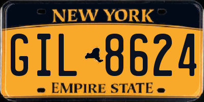 NY license plate GIL8624