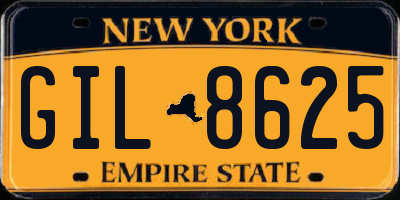 NY license plate GIL8625