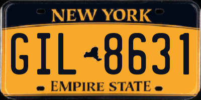 NY license plate GIL8631