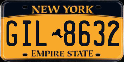 NY license plate GIL8632