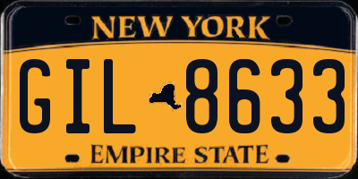 NY license plate GIL8633