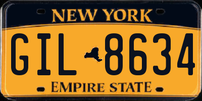 NY license plate GIL8634