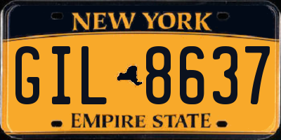 NY license plate GIL8637