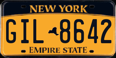 NY license plate GIL8642
